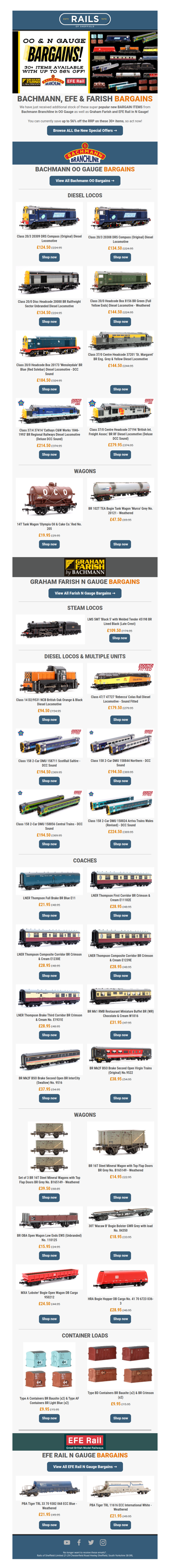 🤩 NEW Bachmann, EFE & Farish Special Offers IN STOCK 🚆