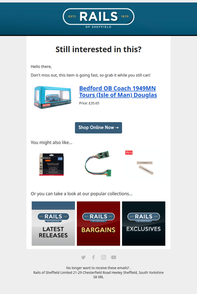 Don't miss out, you're on the right track!