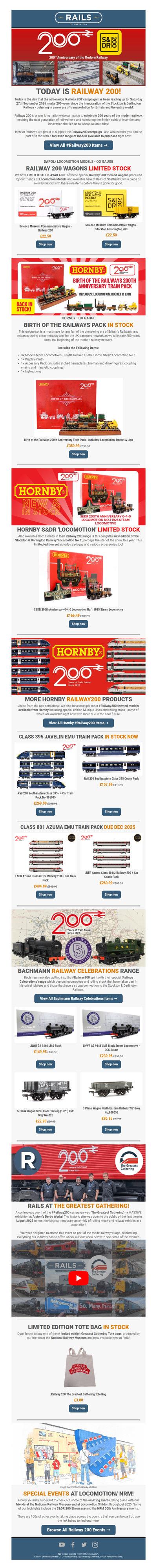 🥳 Join us in Celebrating 200 Years of Modern Railways! 🚂