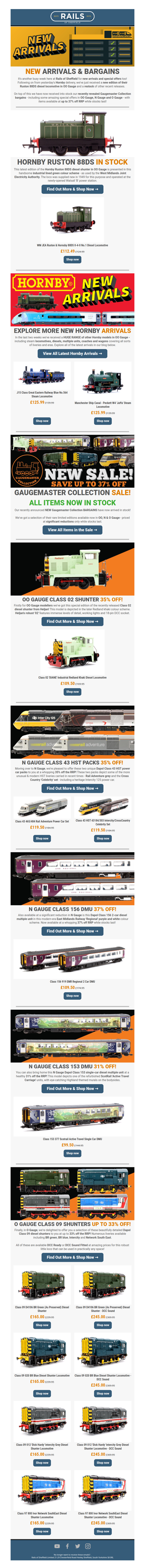 🤩 NEW Hornby Items + NEW OO/N/O Bargains In Stock! 🚂
