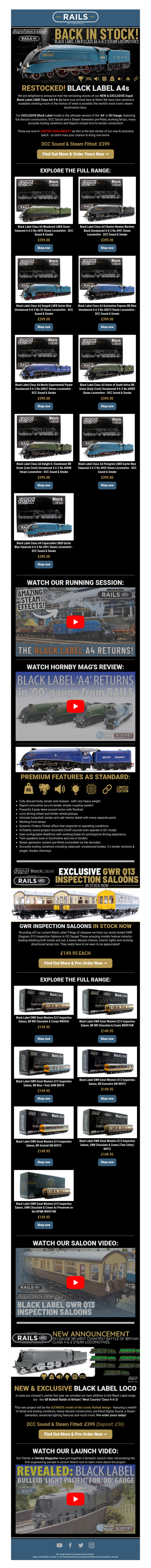 🖤 EXCLUSIVE Black Label LNER A4s BACK IN STOCK! 🚂