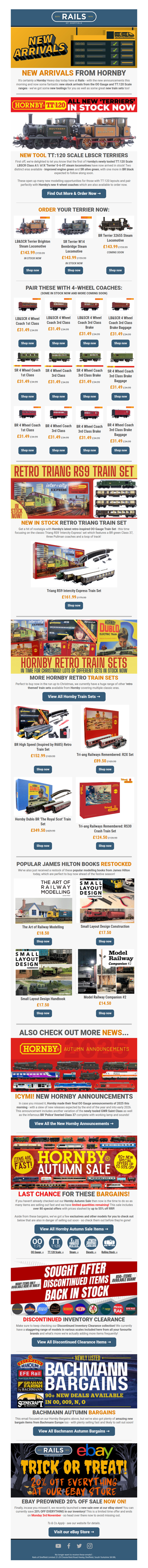 🚂 NEW TOOL Hornby Arrivals & Train Sets ❤️
