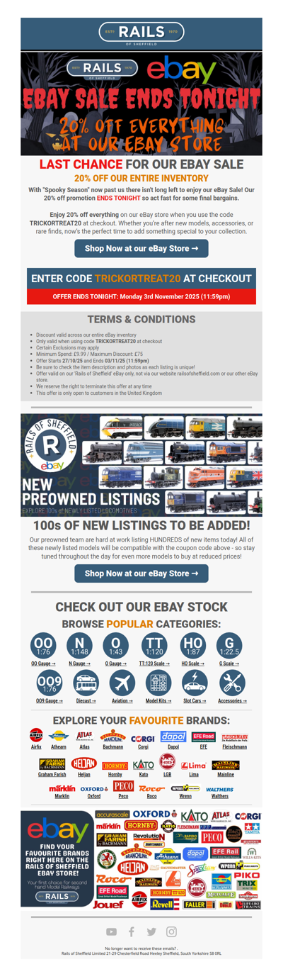 ⌛️ LAST CHANCE for 20% off at our eBay Store! 🔥