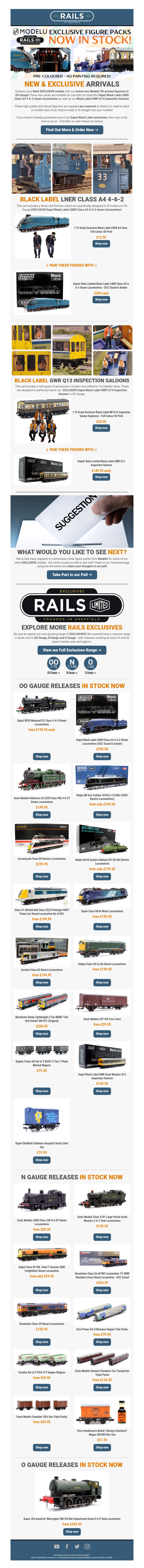 😎 EXCLUSIVE New Models In Stock Now! 🚂