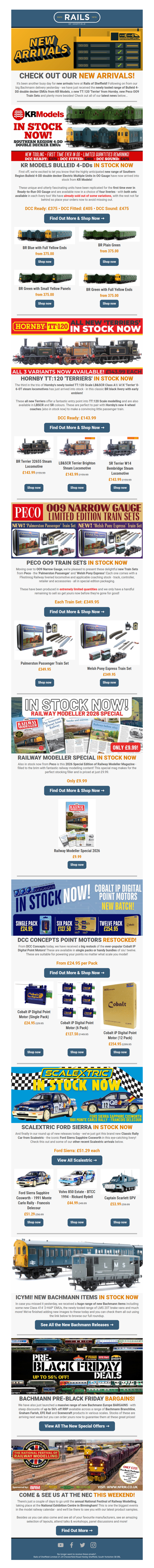 😍 TONS of New Arrivals incl KR Models 4DD EMUs! 🚞