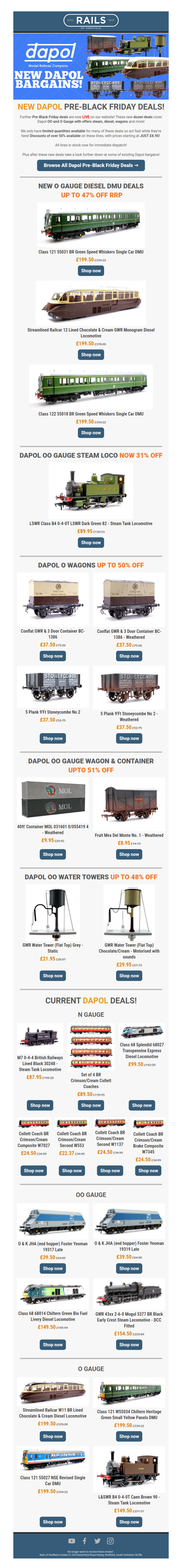 ⚫NEW Dapol Pre-Black Friday Bargains 🚂
