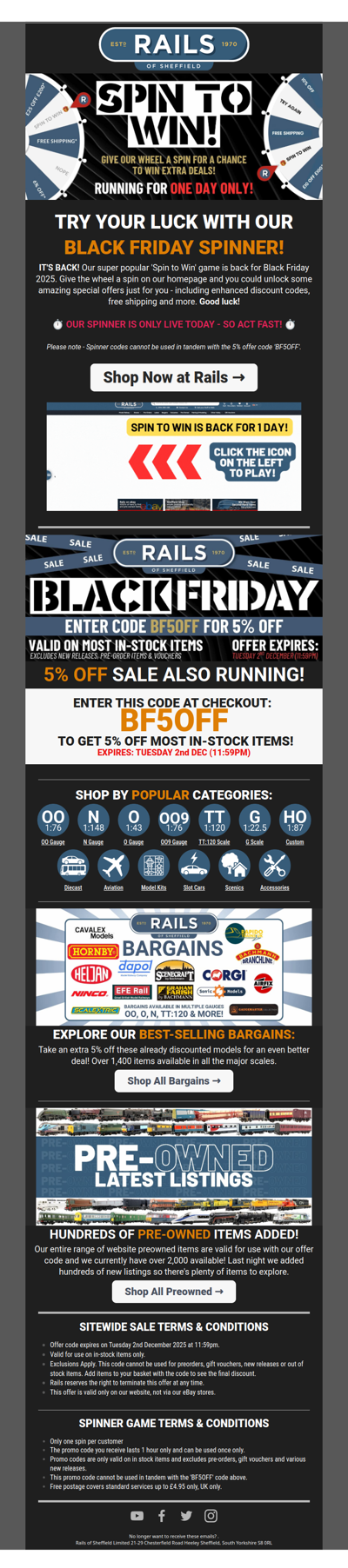 🌀SPIN TO WIN is back for Black Friday! 🖤