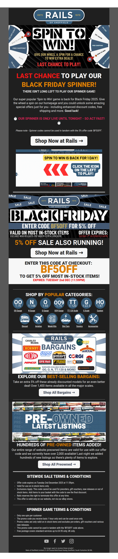 ⏰ LAST CHANCE to Spin & Win on Black Friday! 😮