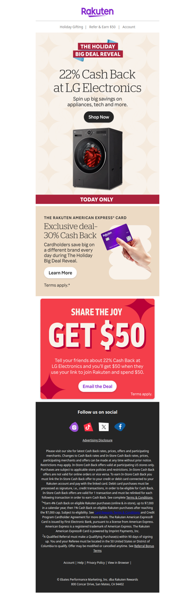 ⚡ Just for today: 22% Cash Back at LG Electronics