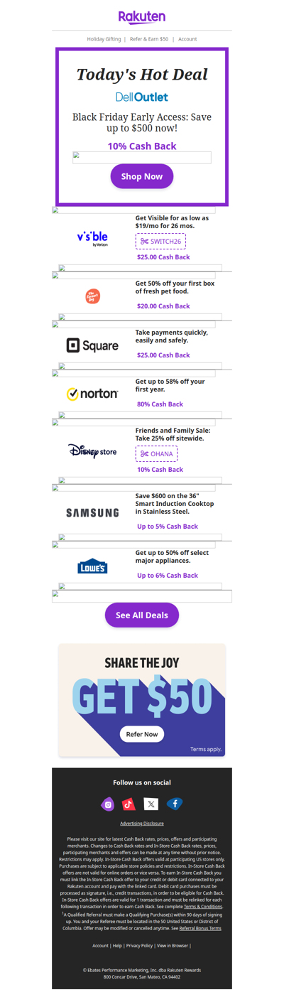 Hot Deal for you at Dell Outlet: Black Friday Early Access: Save up to $500 now!