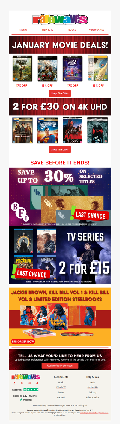 Film & TV Deals - Get Your Favourites For Less!