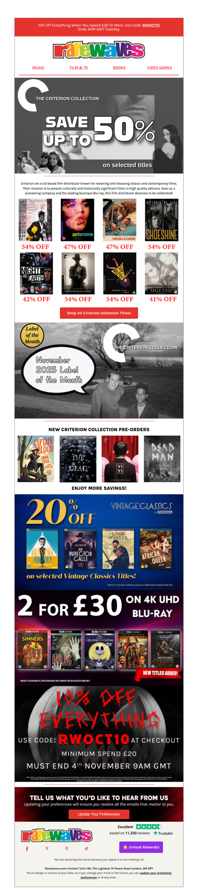 Up to 50% OFF The Criterion Collection NOW!