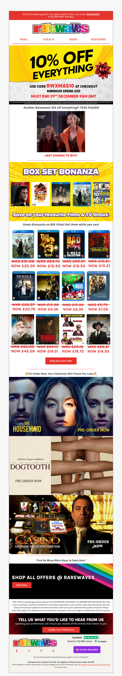 Your Film & TV Favorites - Now 10% Off!