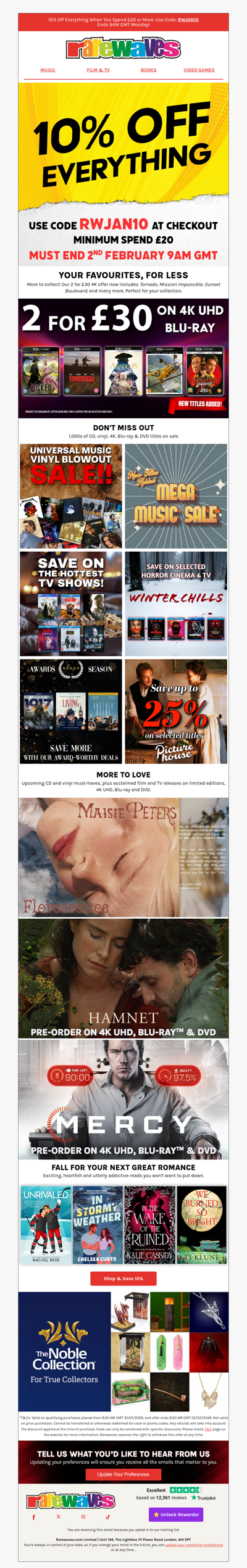 10% OFF EVERYTHING* - Rarewaves SALE is now on!