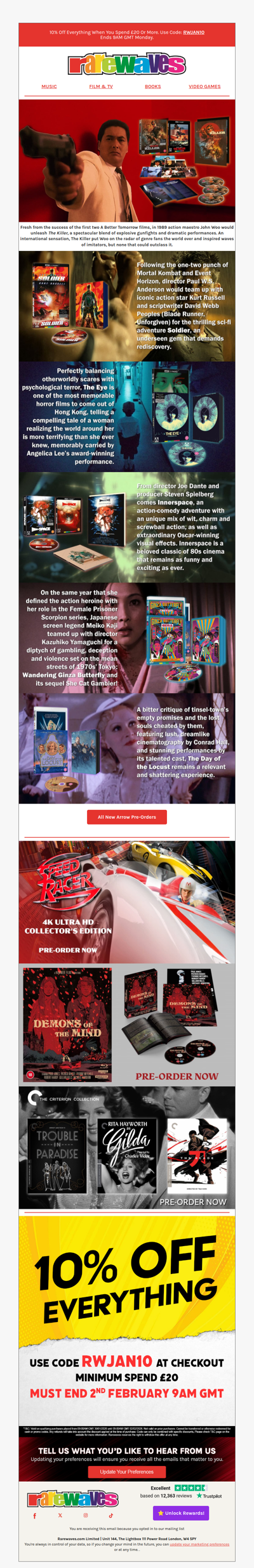 New ARROW Films Pre-Orders - Save 10% Today!