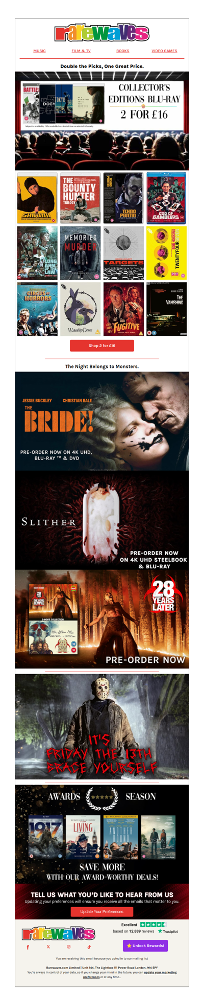 Collector's Editions Blu-Ray 2 for £16