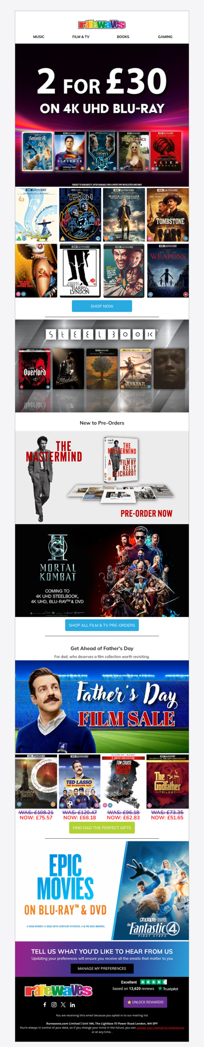 Hottest 2 for £30 4K UHD Titles