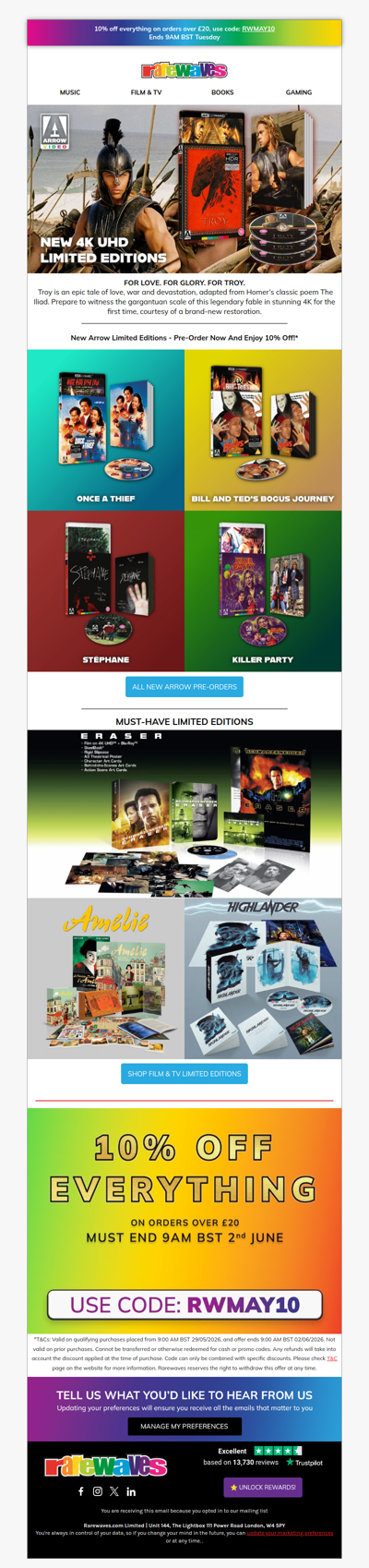 New ARROW Films Pre-Orders - Save 10% Today!