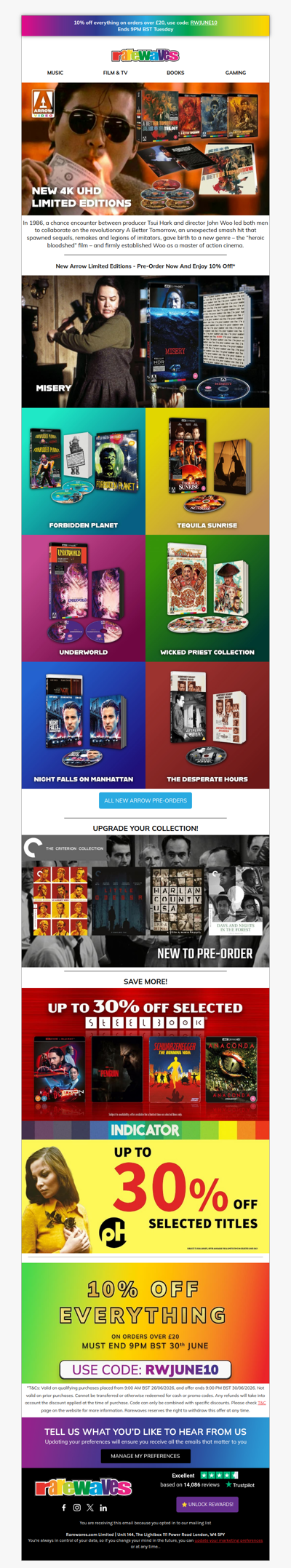 New ARROW Films Pre-Orders - Save 10% Today!