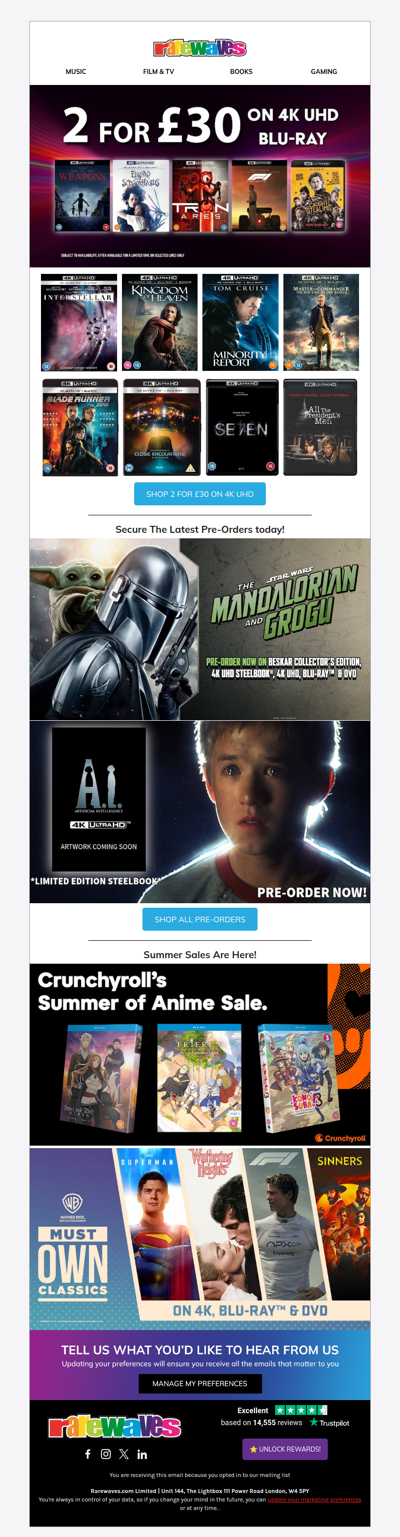 Movie Night Just Got Better: 2 for £30 On 4K UHD