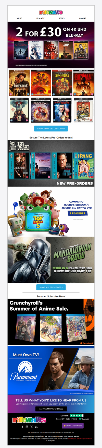 Movie Night Just Got Better: 2 for £30 On 4K UHD