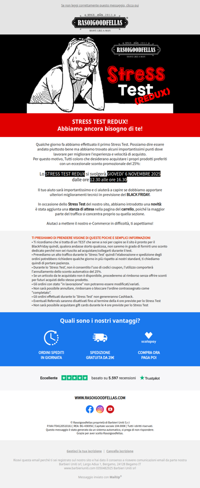 🆘 STRESS TEST REDUX! Abbiamo ancora bisogno di te!