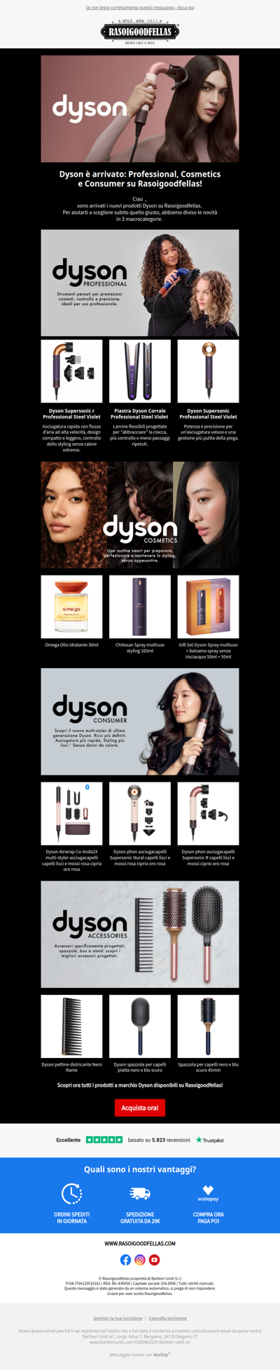 Dyson è arrivato: Professional, Cosmetics e Consumer su Rasoigoodfellas!