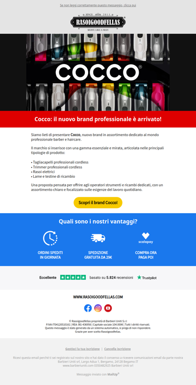 Cocco: il nuovo brand professionale è arrivato su Rasoigoodfellas!