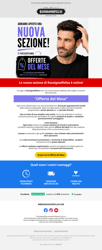 🤑 Offerte del Mese: la nuova sezione di Rasoigoodfellas è online!