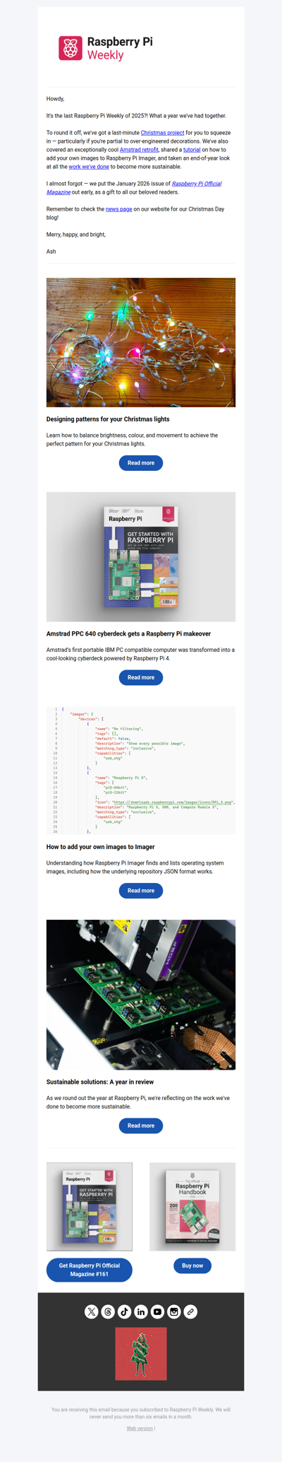 Raspberry Pi Weekly Issue #518 - The last Raspberry Pi Weekly of 2025