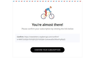 Confirm your subscription to Raspberry Pi Weekly