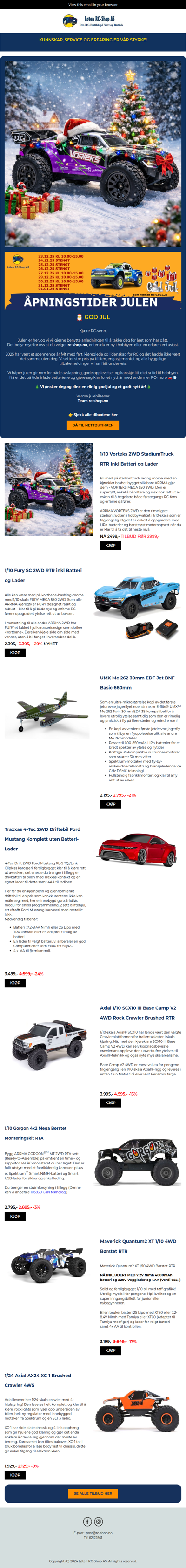God jul fra rc-shop.no 🎄