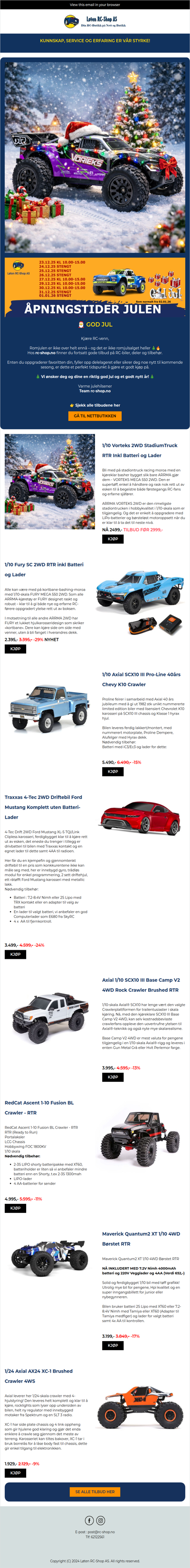 Romjulsalget er fortsatt i gang! 🎅