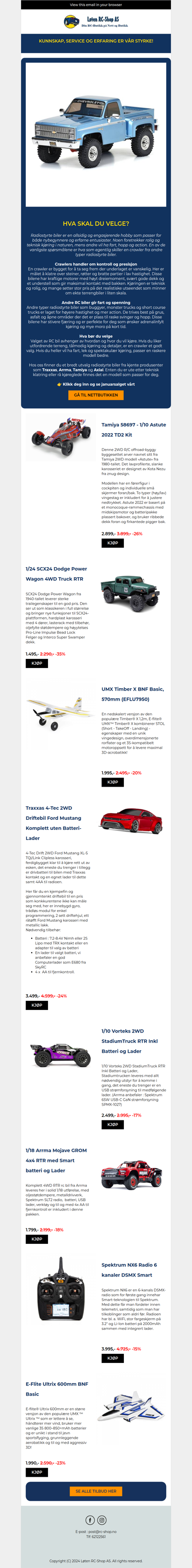 Hvilken RC-bil skal du velge? Få noen tips av oss 😃