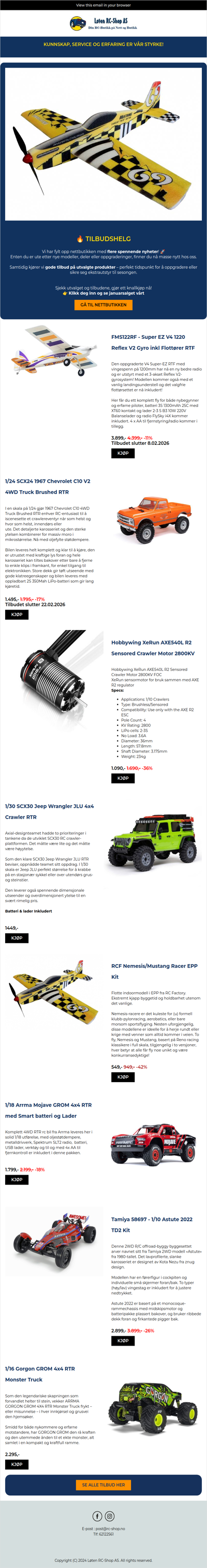 Sjekk helgens beste tilbud på rc-shop.no 🤩