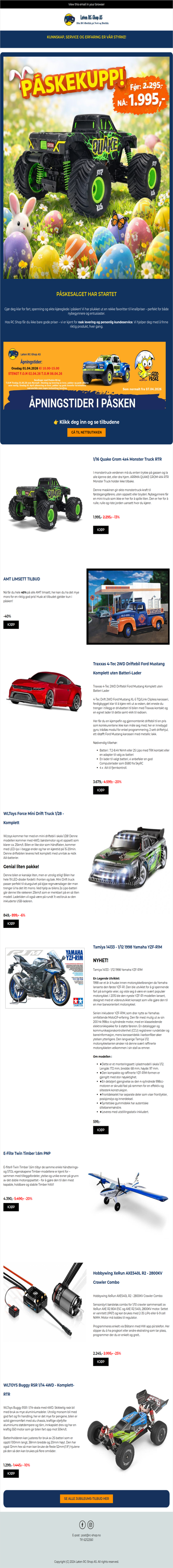 🐣 Påsketilbudet fortsetter 🐣 Flere gode deals er inne!