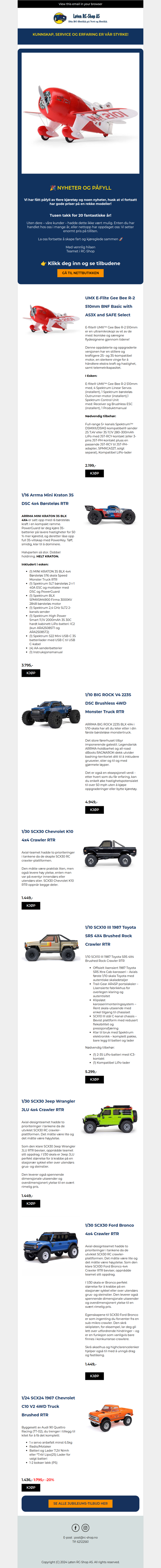 Sjekk ut RC-shop.no for de beste rc-produktene 😃
