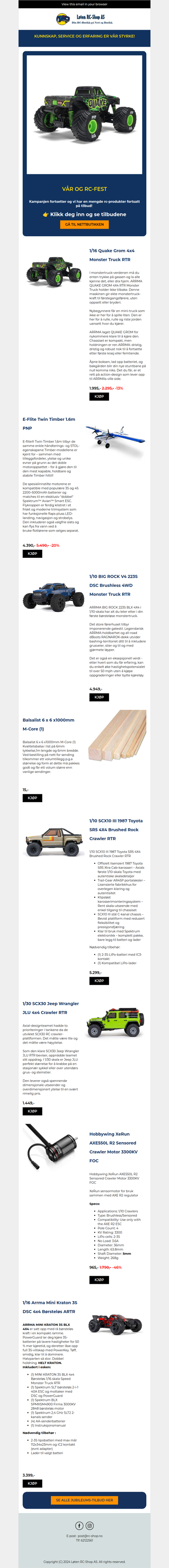 Fortsatt gode tilbud på flere spennende RC-produkter 😃