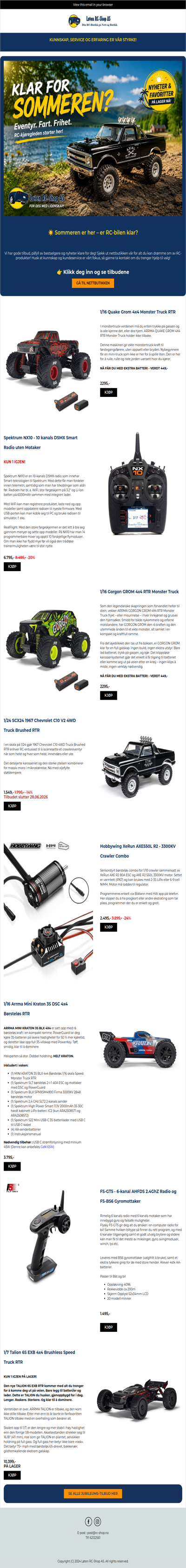 ☀️ Sommeren er her – er RC-bilen klar?