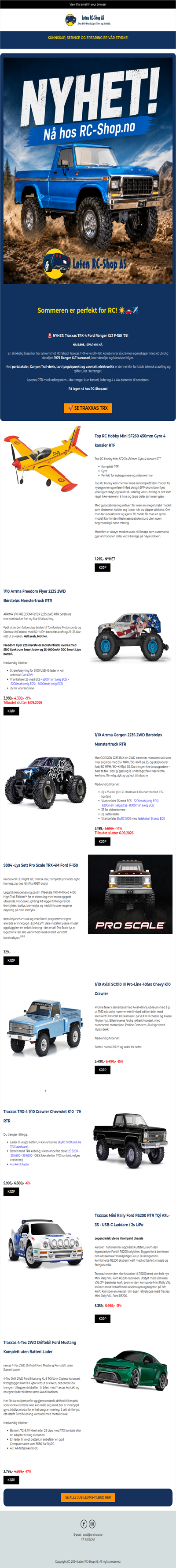 Mengde gode rabatter denne uken hos rc-shop.no 🏎️🤩