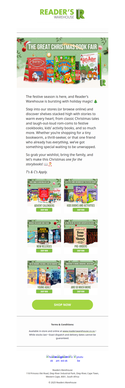 ✨ Christmas Has Officially Arrived at Reader’s Warehouse! ✨