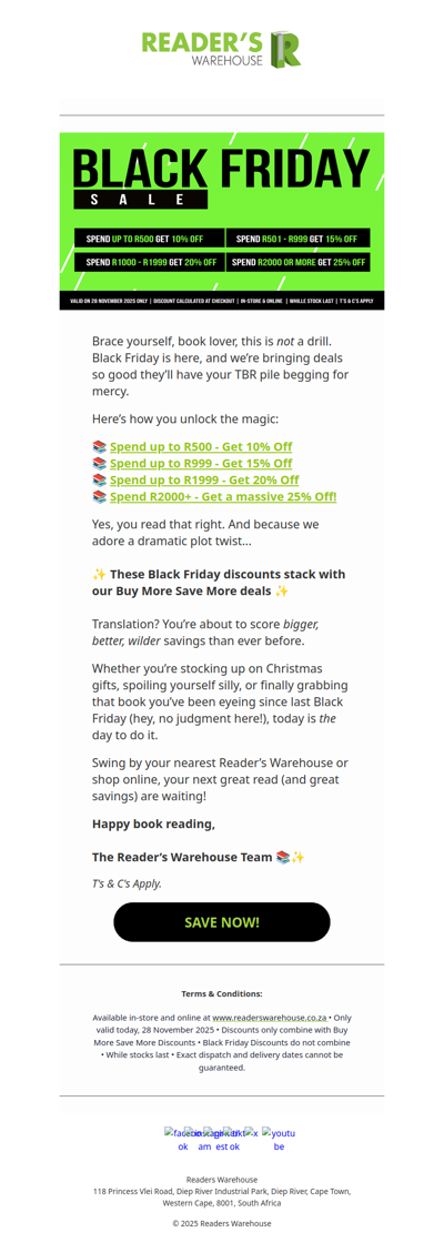 🖤 Ready, Set, Save! Black Friday Has Arrived at Reader’s Warehouse