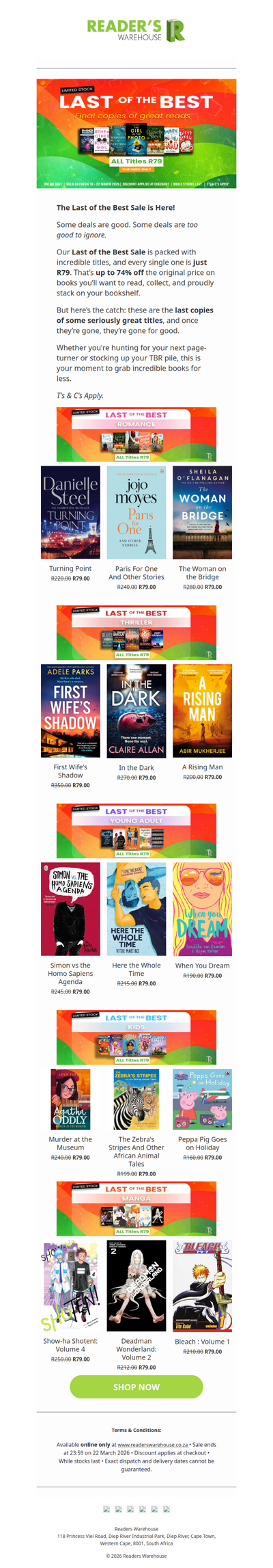 The Last of the Best – Only R79! ⏰