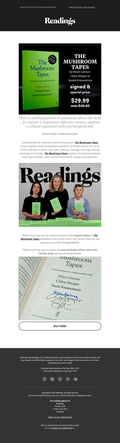 The Mushroom Tapes, signed & special price