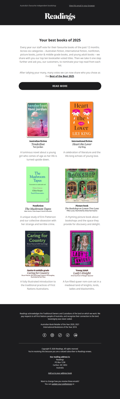 The Best of the Best Books of 2025 (as voted by you!)