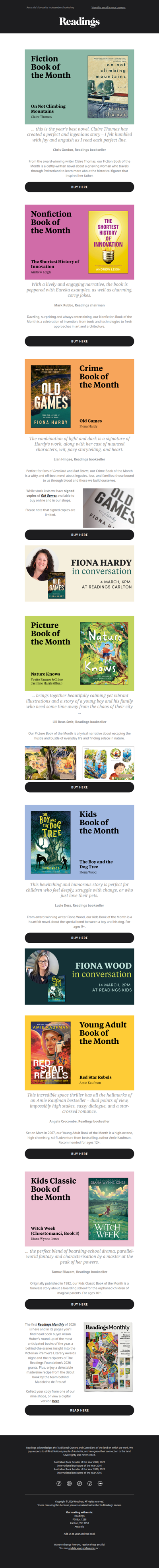 Our Books of the Month for March