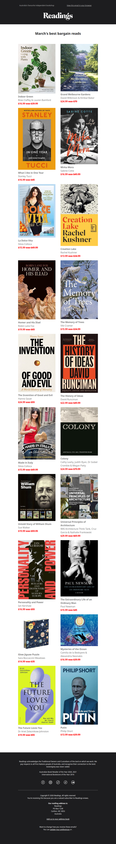 Great bargain reads in March
