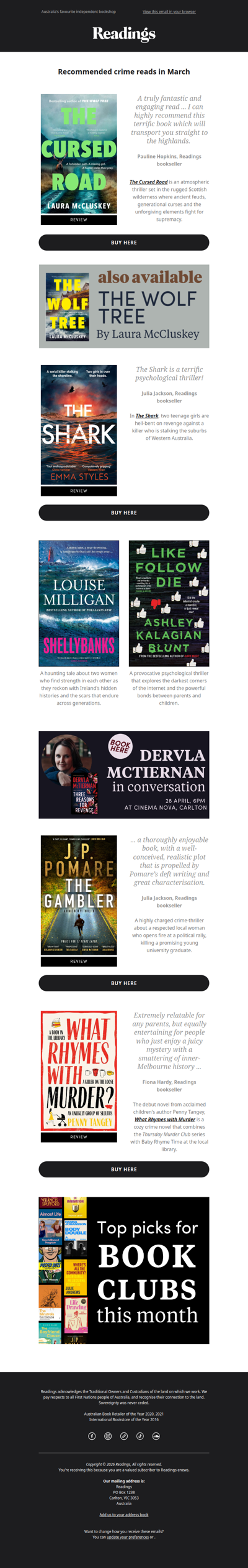 Crime reads to discover this month