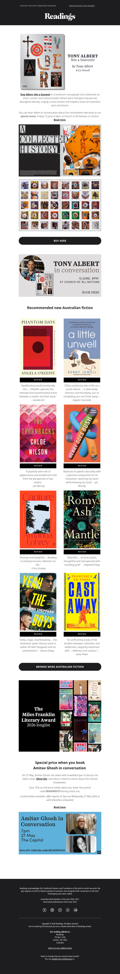 Recommended Australian fiction this month
