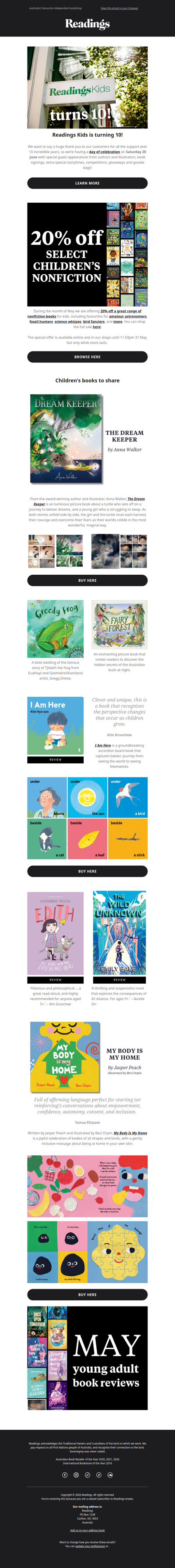 New books for young readers